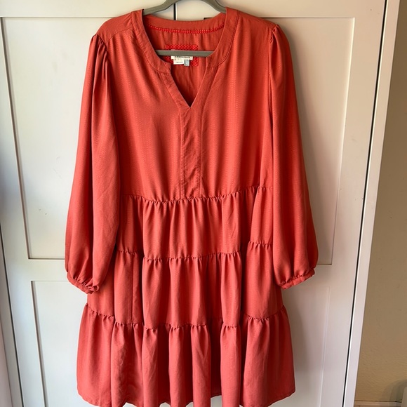 Maeve Dresses & Skirts - Maeve by Anthropologie Amber Tiered Ruffle Tunic Dress Women’s Sz 1X Preowned